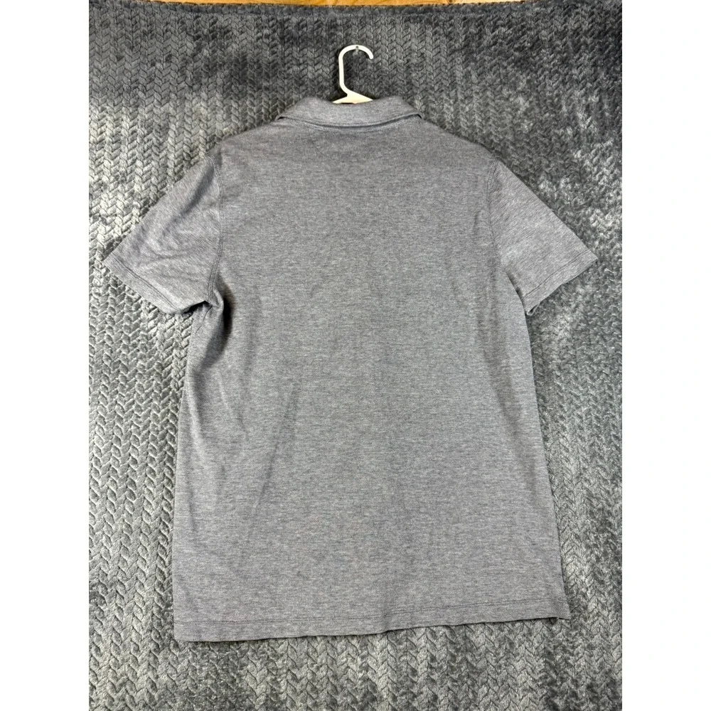 Banana‎ Republic Polo Shirt Mens Large Gray Performance Knit Short Sleeve Golf